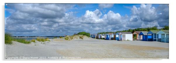 West Wittering beach Panoramic  Acrylic by Diana Mower