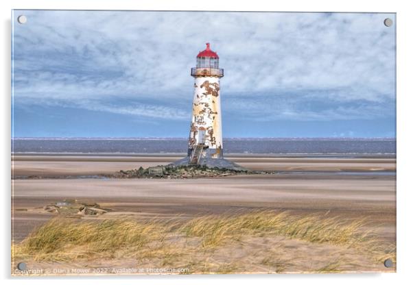 Point of Ayr lighthouse Acrylic by Diana Mower