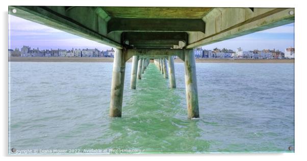 Deal view from under the pier Acrylic by Diana Mower