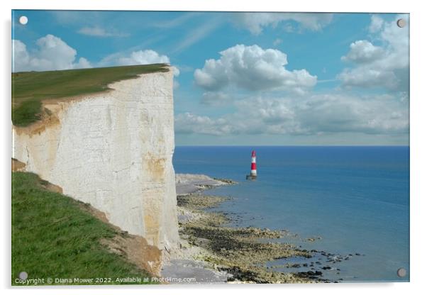 Beachy Head lighthouse Acrylic by Diana Mower