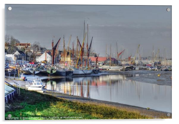  Hythe quay Maldon Essex Acrylic by Diana Mower