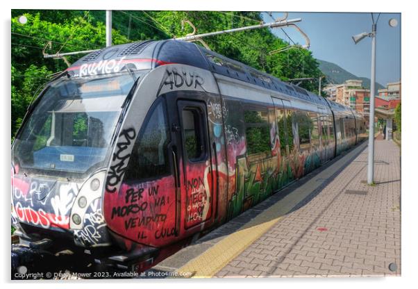  Sorrento Train Acrylic by Diana Mower