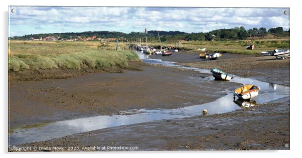 Blakeney low Tide Panoramic Acrylic by Diana Mower