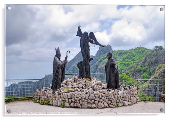 Statues of the Saints Sorrento Mountains  Acrylic by Diana Mower