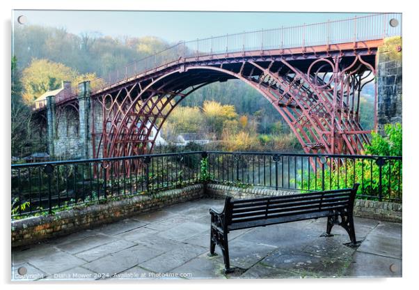 The Iron bridge Shropshire Acrylic by Diana Mower
