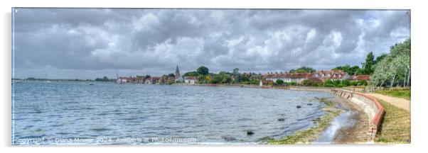 Bosham Quay West Sussex Panoramic Acrylic by Diana Mower