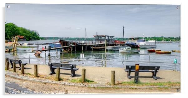 Pin Mill on the River Orwell  Acrylic by Diana Mower