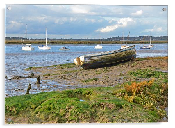 Low Tide Mersea Essex Acrylic by Diana Mower