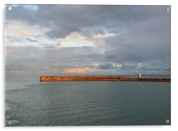 Dover Harbour Kent Acrylic by Diana Mower