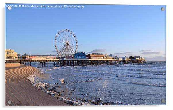 Blackpool Pier Acrylic by Diana Mower