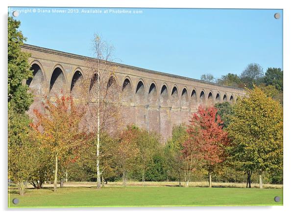 Chappel Viaduct Essex Acrylic by Diana Mower