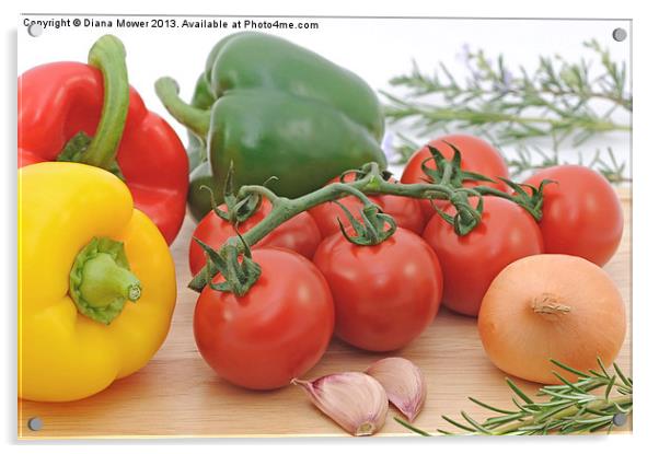 Fresh Vegetables Acrylic by Diana Mower