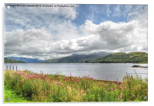 Loch Katrine Scotland Acrylic by Diana Mower