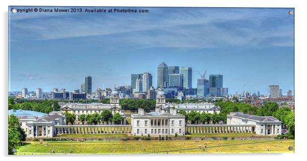 Greenwich London Acrylic by Diana Mower