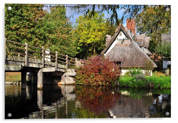 Bridge Cottage Flatford Mill Acrylic by Diana Mower