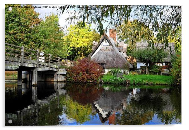 Bridge Cottage Flatford Mill Acrylic by Diana Mower