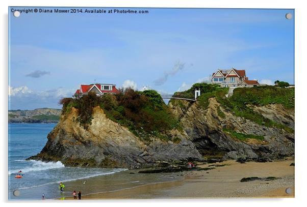 Newquay Beach Acrylic by Diana Mower