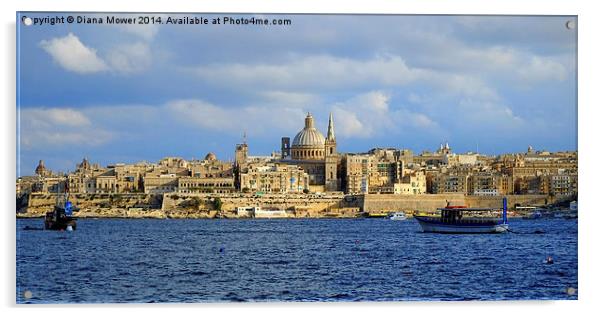  Valletta Malta Acrylic by Diana Mower