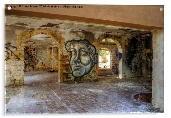  Abandoned hotel Acrylic by Diana Mower