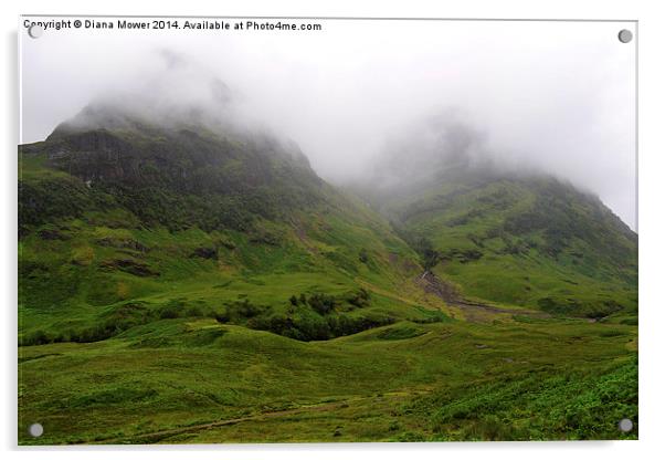  Glencoe Scotland  Acrylic by Diana Mower