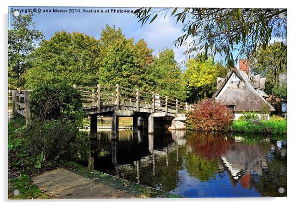 Bridge Cottage Flatford  Acrylic by Diana Mower