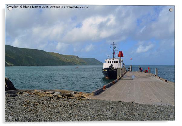 Lundy Island Jetty  Acrylic by Diana Mower