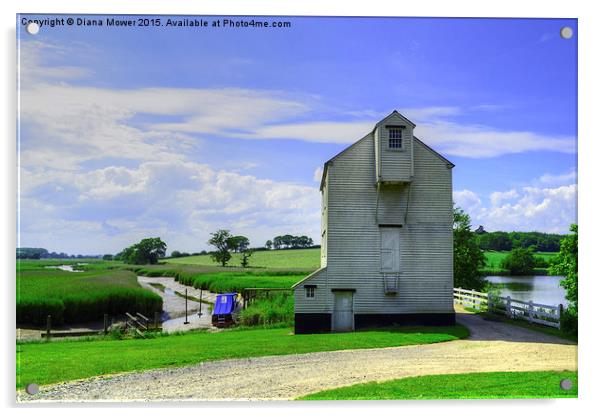  Thorrington Tide Mill Acrylic by Diana Mower