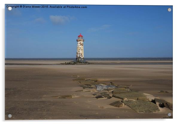  Talacre Lighthouse Acrylic by Diana Mower