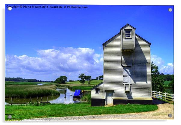  Thorrington Tide Mill Acrylic by Diana Mower