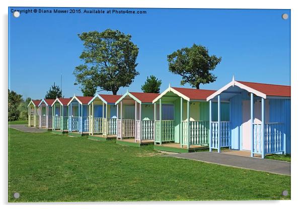  Maldon  Beach Huts  Acrylic by Diana Mower