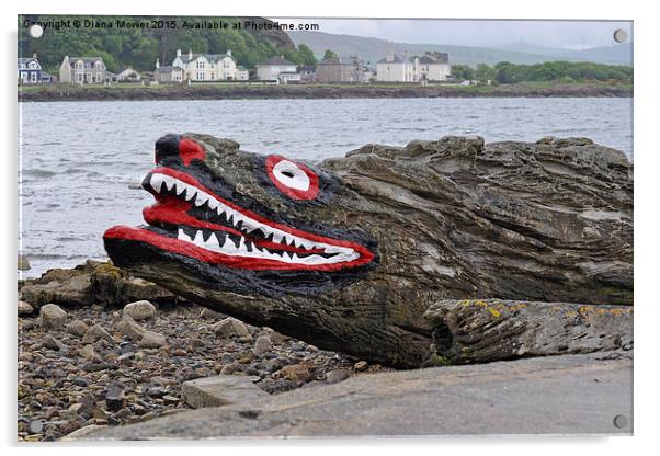  Crocodile Rock, Millport. Acrylic by Diana Mower