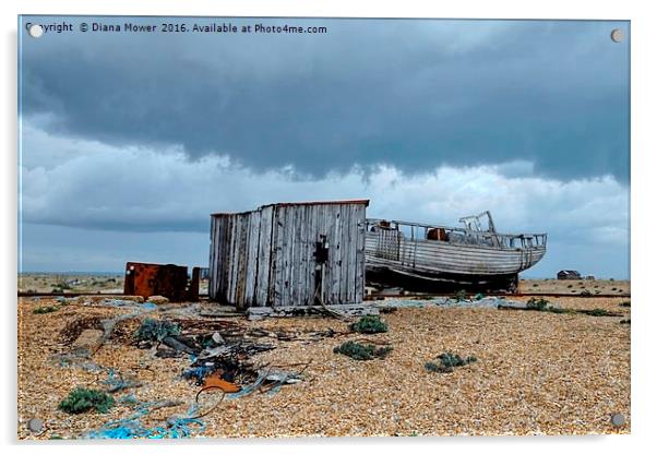 Dungeness Kent Acrylic by Diana Mower