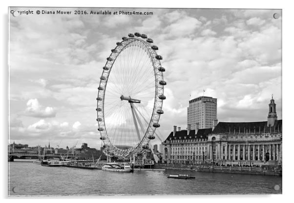 The London Eye Acrylic by Diana Mower