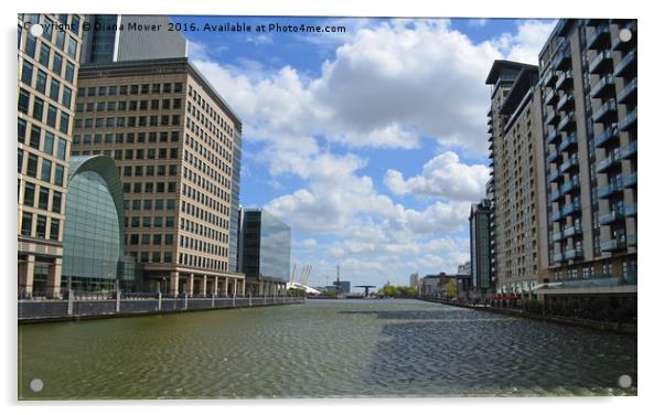 Canary Wharf London Acrylic by Diana Mower