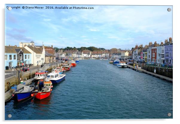 Weymouth Harbour Acrylic by Diana Mower