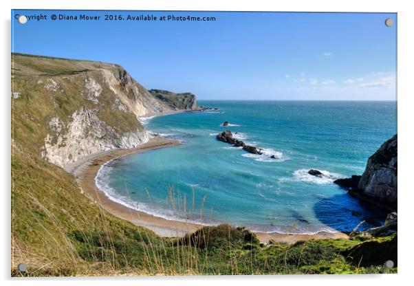 Man 'O War Bay, Dorset. Acrylic by Diana Mower