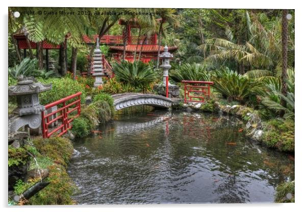 Japanese Garden Madeira Acrylic by Diana Mower
