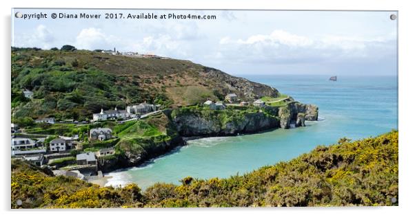 Trevaunance cove Acrylic by Diana Mower