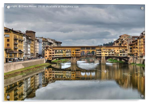 Ponte Vecchio Florence Acrylic by Diana Mower