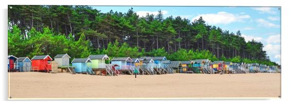 Wells beach Norfolk Acrylic by Diana Mower