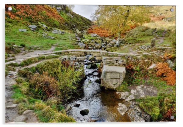 Bronte Bridge Haworth Moor Acrylic by Diana Mower