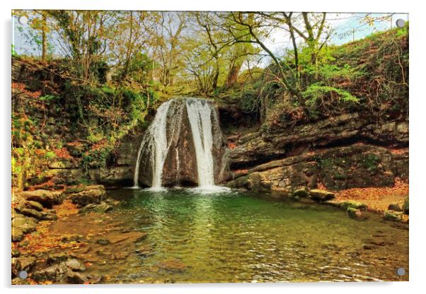  Janets Foss Waterfall Acrylic by Diana Mower