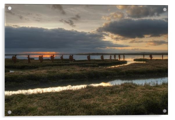 Mersea Island Silhouettes Acrylic by Diana Mower