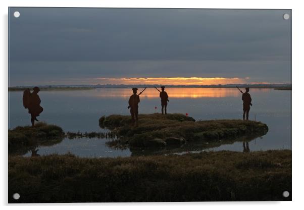 Mersea Island Silhouettes Acrylic by Diana Mower