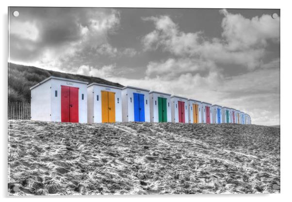 Woolacombe  Beach Devon Acrylic by Diana Mower