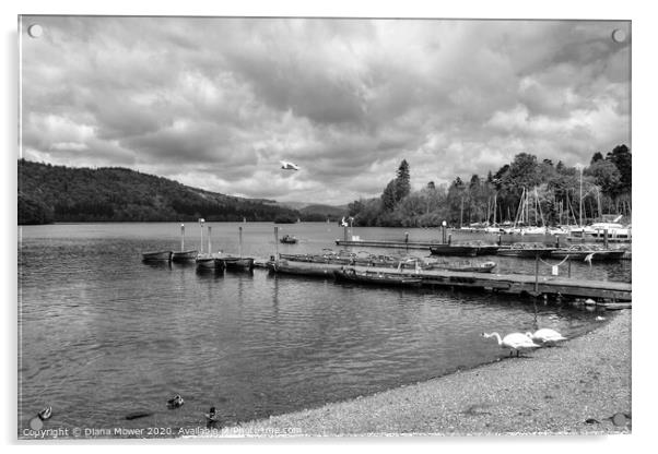 Lake Windermere at Bowness Acrylic by Diana Mower