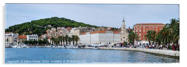  Split Croatia Panoramic Acrylic by Diana Mower