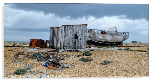 Cloudy Dungeness Kent  Acrylic by Diana Mower