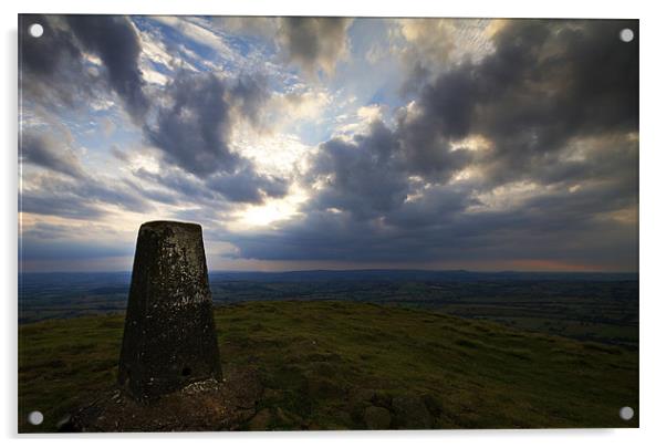 Clee Hill Sunset Acrylic by Shane Lewis