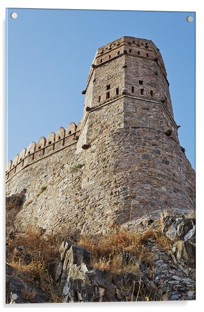 Rajasthan Kumbhalghar Fort Watch Tower Acrylic by Arfabita  